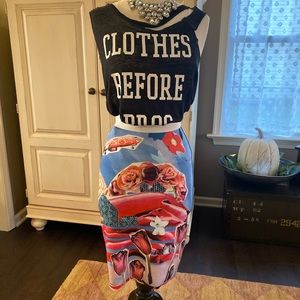 Animapop reversible pencil skirt